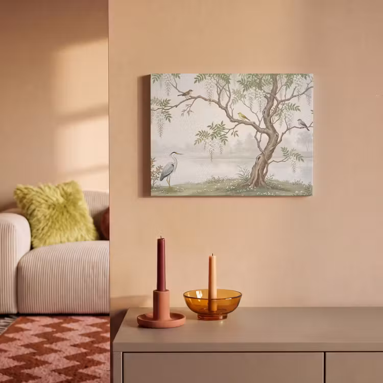 Akoestisch schilderij - Reiger - Landschap - Groen — 2