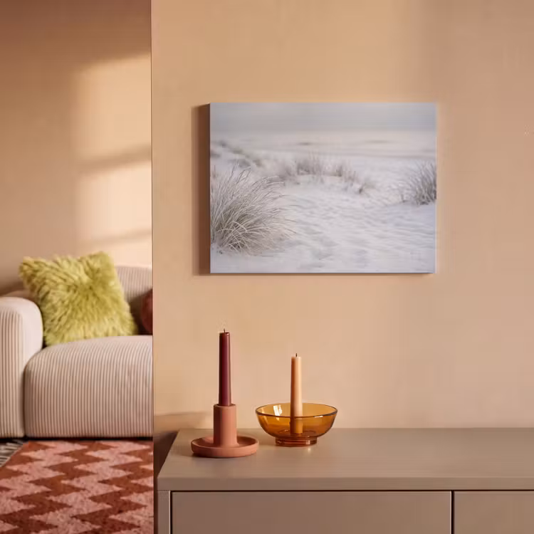 Akoestisch schilderij - Duinen - Sneeuw - Strand - Winter - Serene — 2