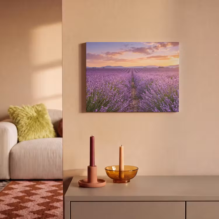 Akoestisch schilderij - Lavendel - Veld - Natuur - Paars — 2