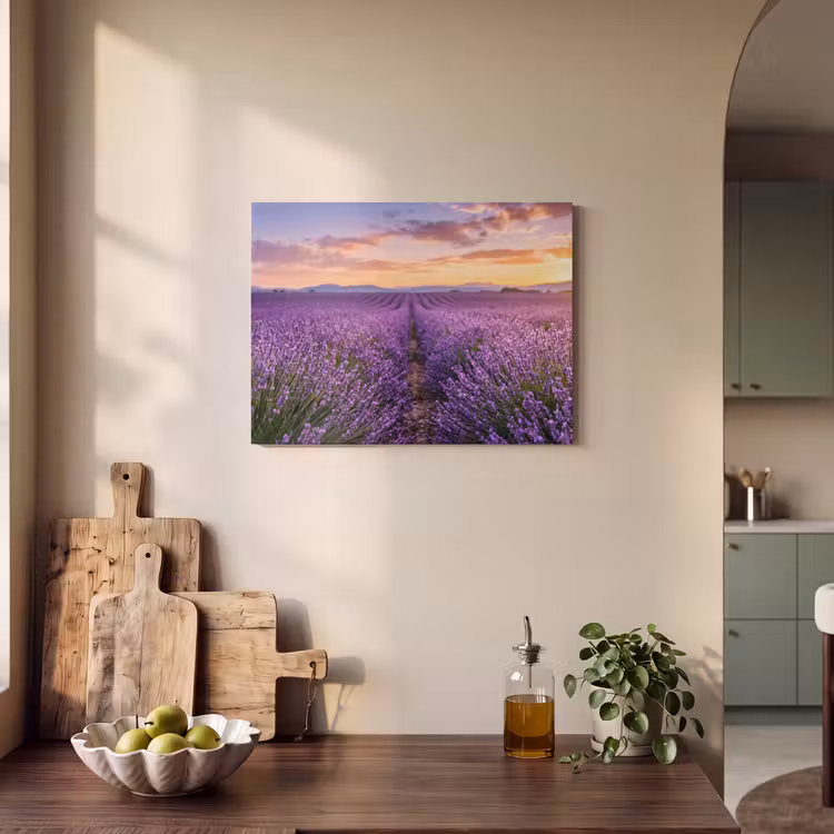 Akoestisch schilderij - Lavendel - Veld - Natuur - Paars — 3