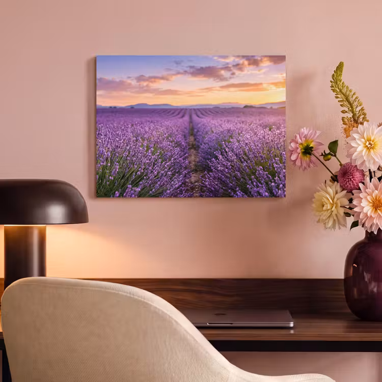 Akoestisch schilderij - Lavendel - Veld - Natuur - Paars — 4