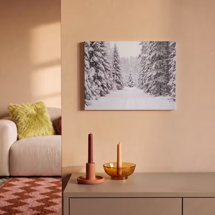 Akoestisch schilderij - Bos - Winter - Sneeuw - Pad - Natuur — 2