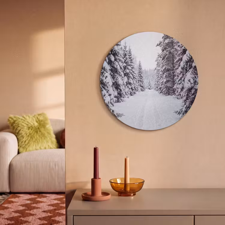 Akoestisch schilderij rond - Bos - Winter - Sneeuw - Pad - Natuur — 3