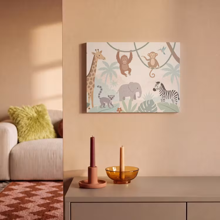Akoestisch schilderij - Jungle - Dieren - Groen — 2