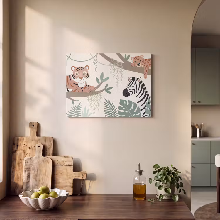 Akoestisch schilderij - Jungle - Rustiek - Pastel — 3