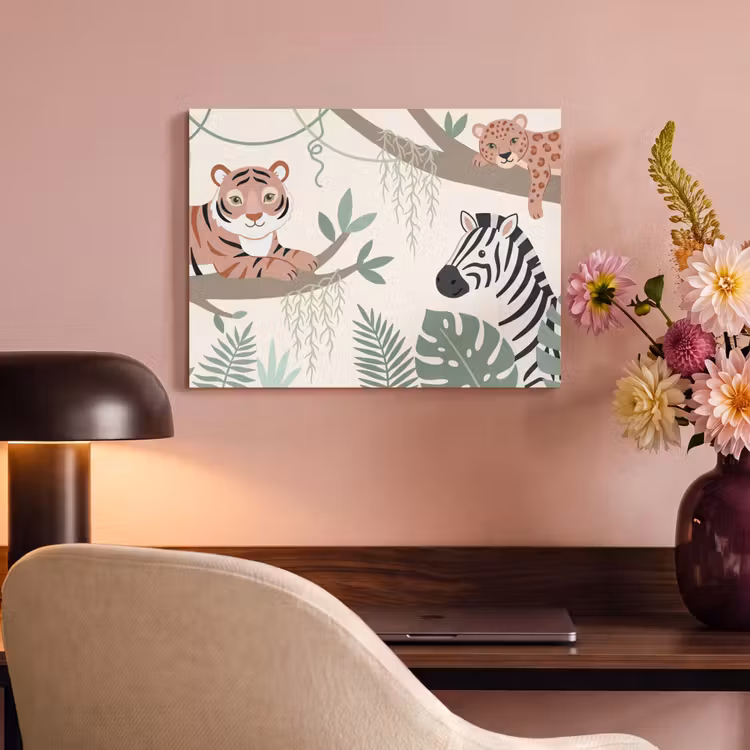 Akoestisch schilderij - Jungle - Rustiek - Pastel — 4