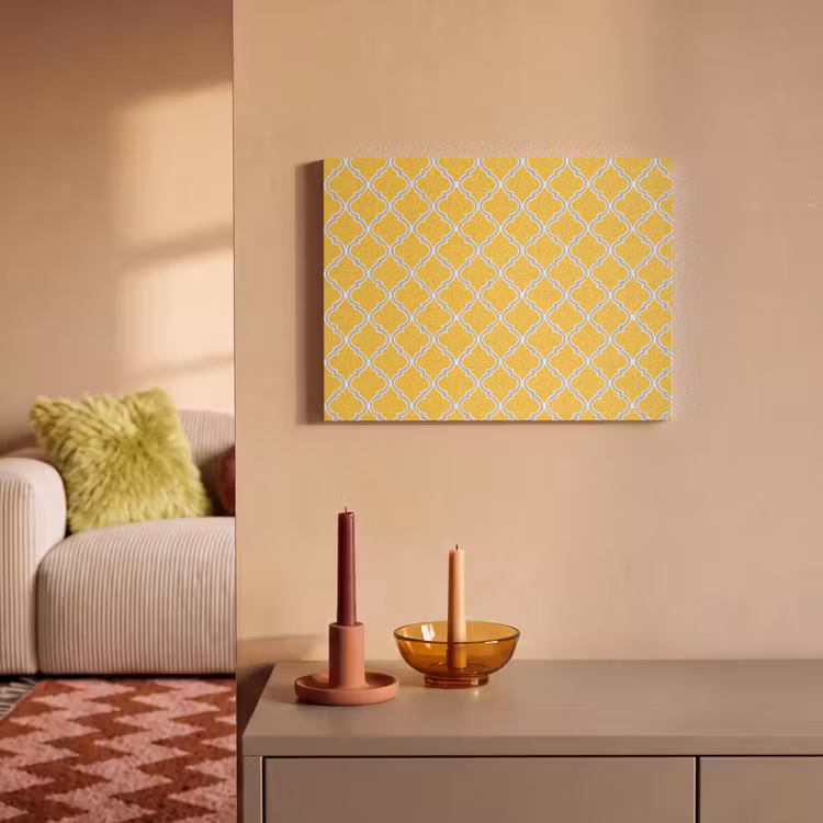Akoestisch schilderij - Lantaarn - Arabesk - Elegant - Geel — 2