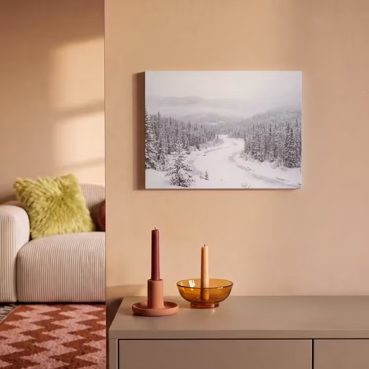 Akoestisch schilderij - Rivier - Bevroren - Landschap - Winter — 2