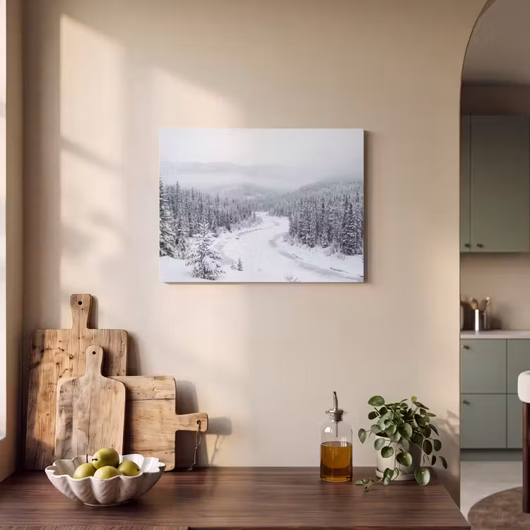 Akoestisch schilderij - Rivier - Bevroren - Landschap - Winter — 3