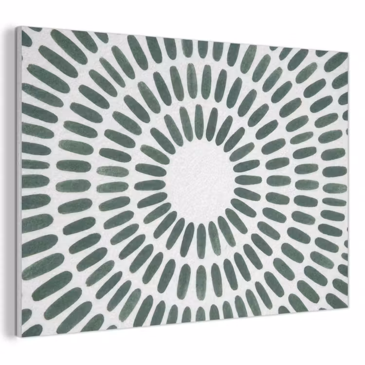 Akoestisch schilderij - Abstract - Cirkel - Patroon - Modern - Groen — 1