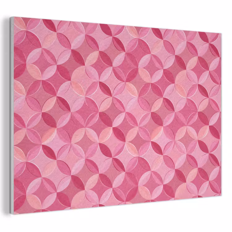 Akoestisch schilderij - Geometrisch - Mozaïek - Modern - Roze — 1