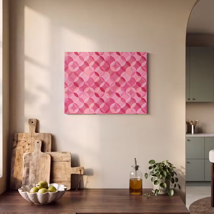 Akoestisch schilderij - Geometrisch - Mozaïek - Modern - Roze — 3