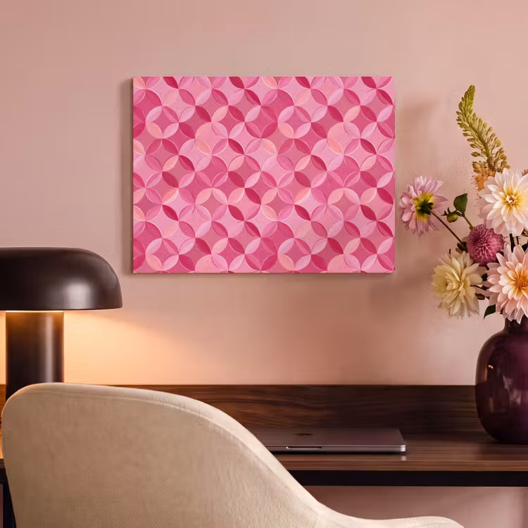 Akoestisch schilderij - Geometrisch - Mozaïek - Modern - Roze — 4