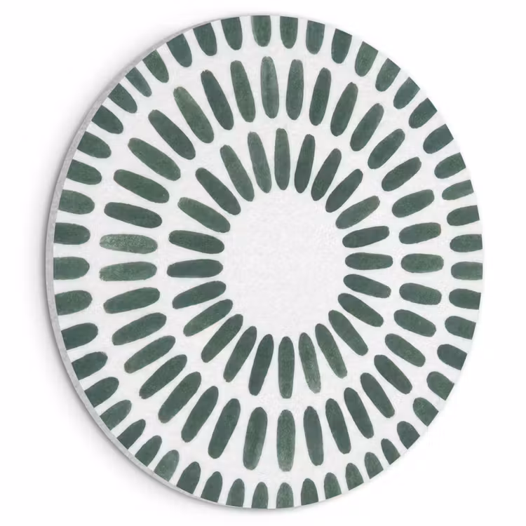 Akoestisch schilderij rond - Abstract - Cirkel - Patroon - Modern - Groen — 1