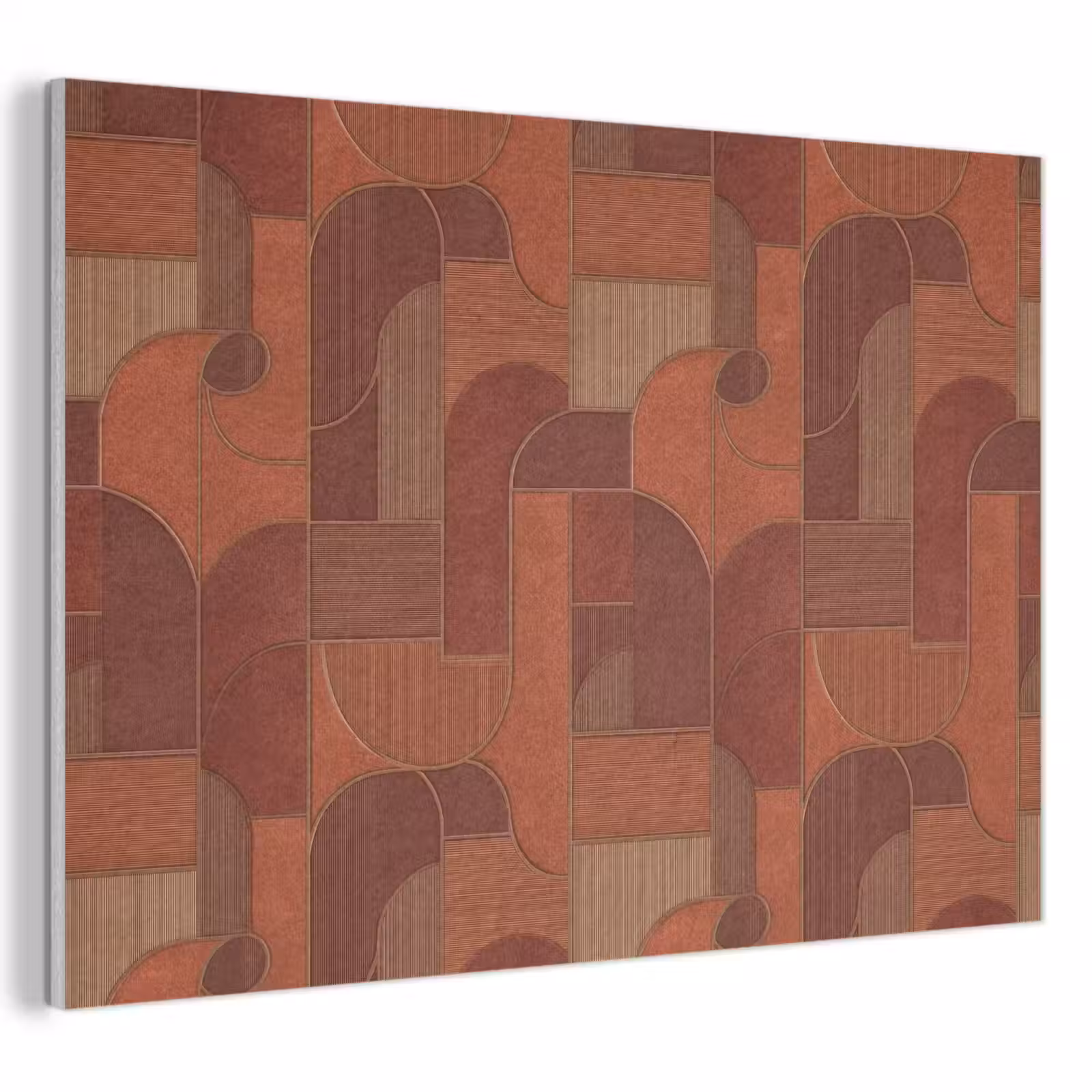 Akoestisch schilderij - Geometrisch - Abstract - Textuur - Bruin — 1