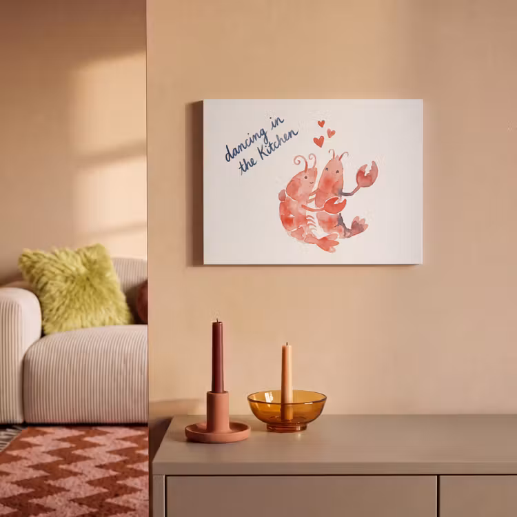 Akoestisch schilderij - Dier - Dans - Liefde - Waterverf - Rood — 2
