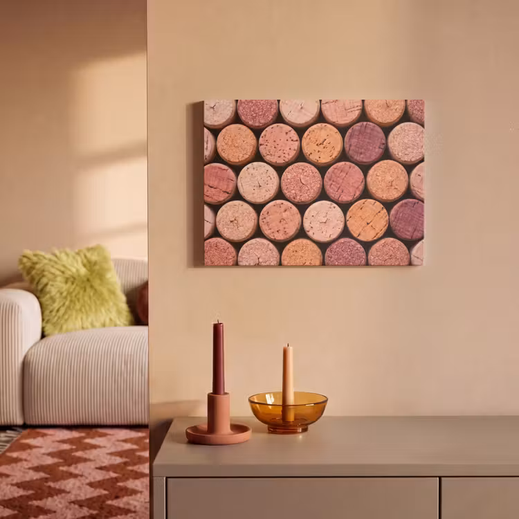 Akoestisch schilderij - Kurk - Patroon - Abstract - Modern - Rood — 2