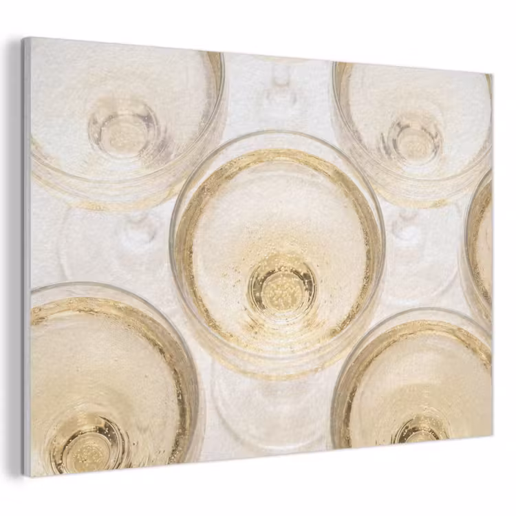 Akoestisch schilderij - Drank - Glazen - Feest - Goud — 1