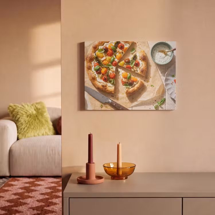 Akoestisch schilderij - Eten - Tomaten - Basilicum - Maaltijd - Vers — 2