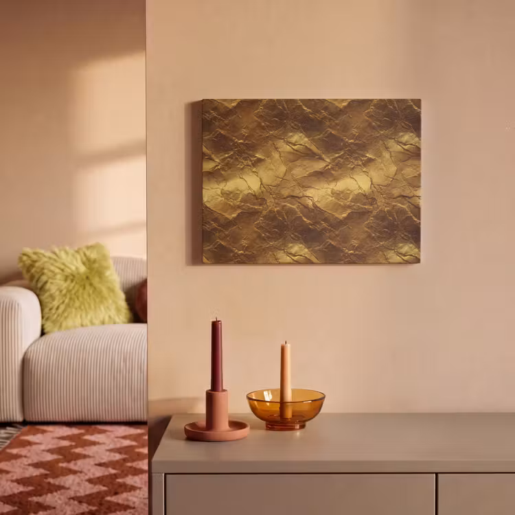 Akoestisch schilderij - Bladgoud - Textuur - Goud — 2