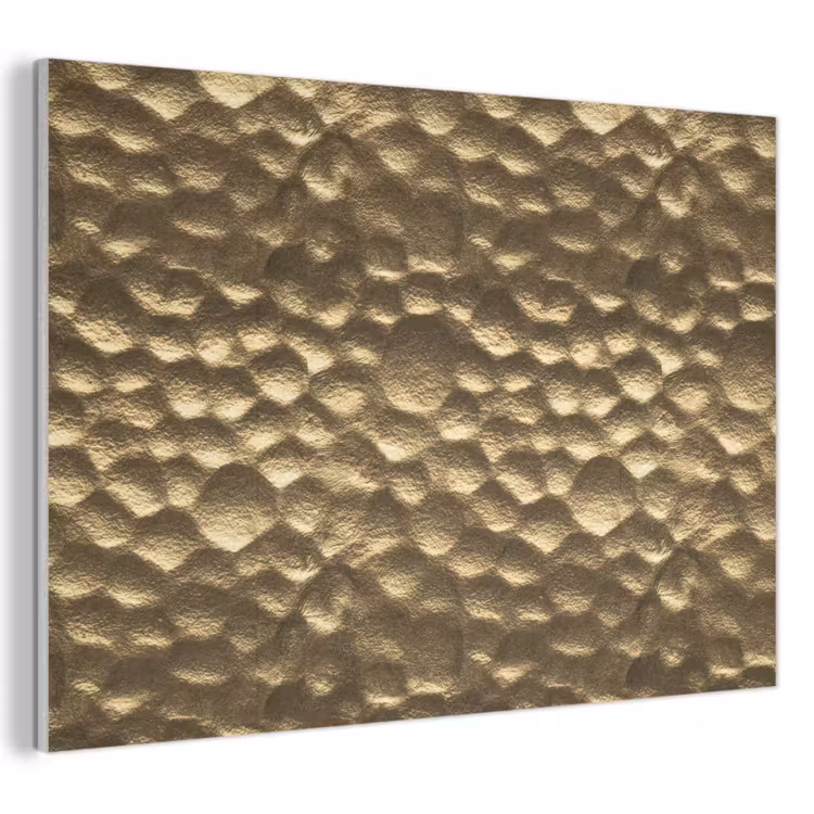 Akoestisch schilderij - Gehamerd - Reliëf - Textuur - Bronsgoud — 1