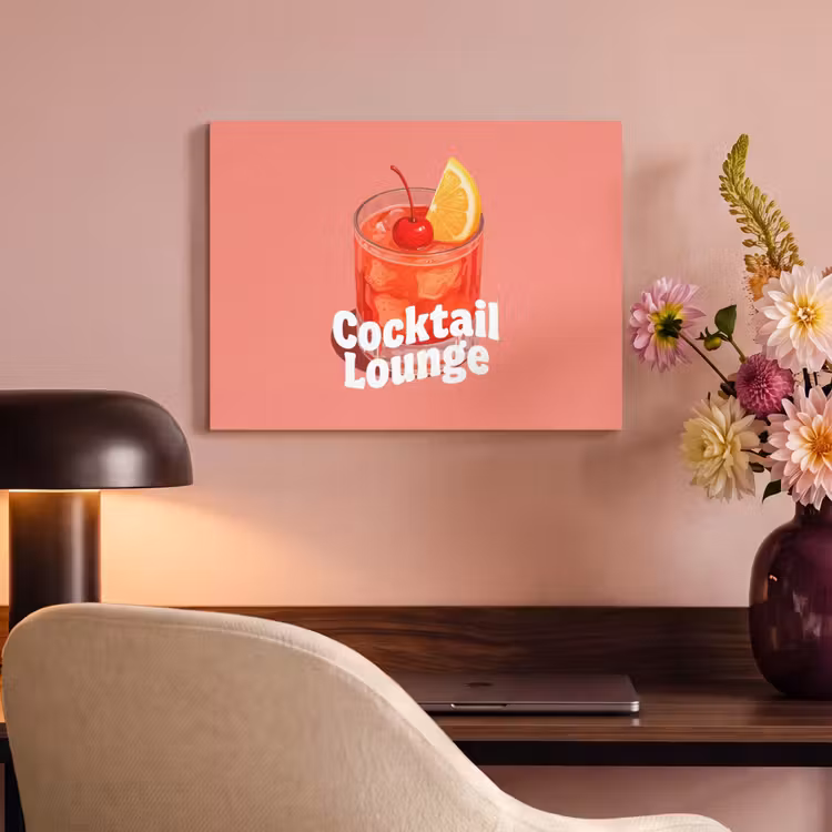Akoestisch schilderij - Cocktail Lounge - Glas - Koraal — 4