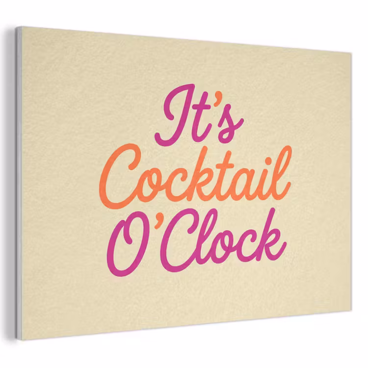 Akoestisch schilderij - Cocktail O'Clock - Geel - Retro — 1