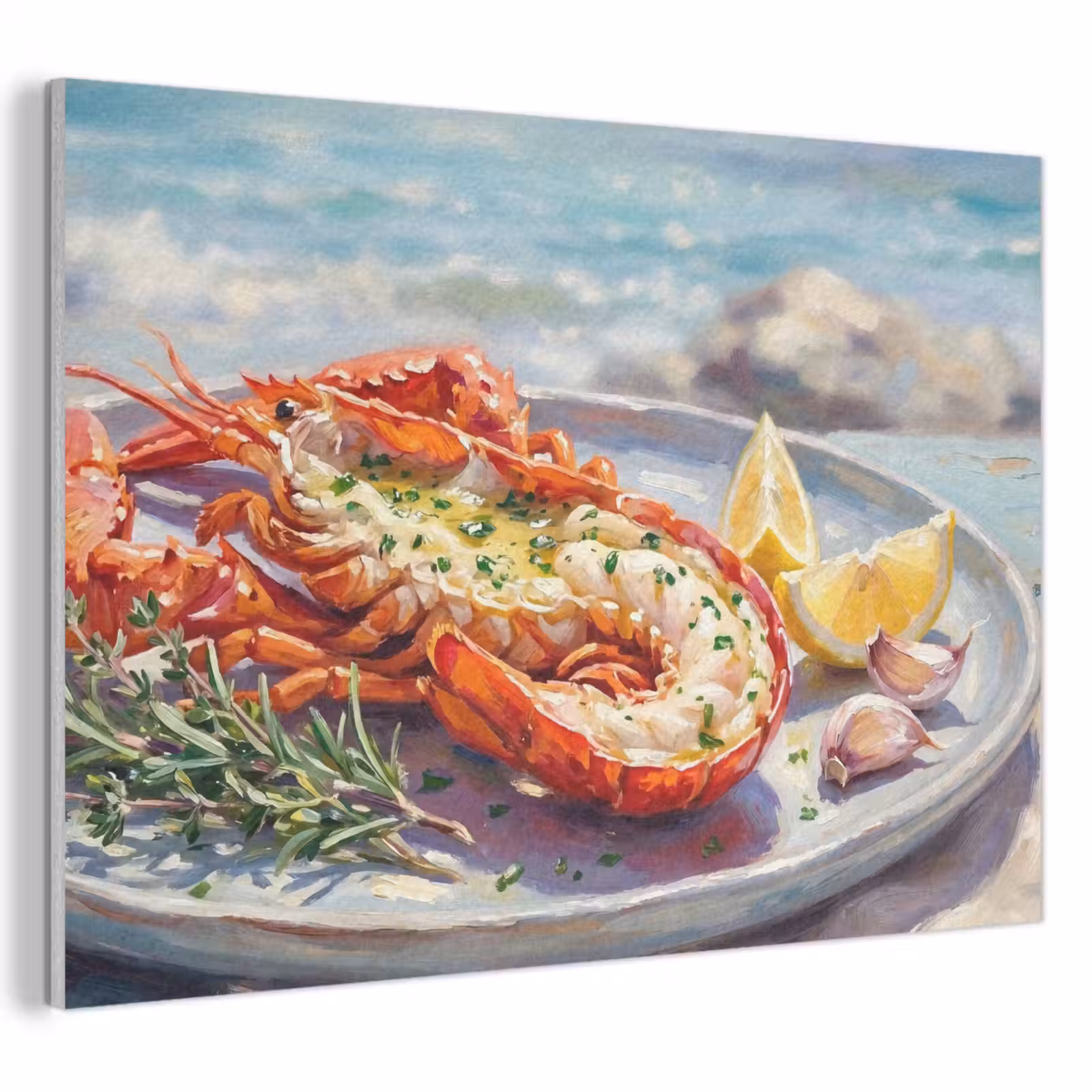 Akoestisch schilderij - Eten - Zee - Kust - Modern - Blauw — 1