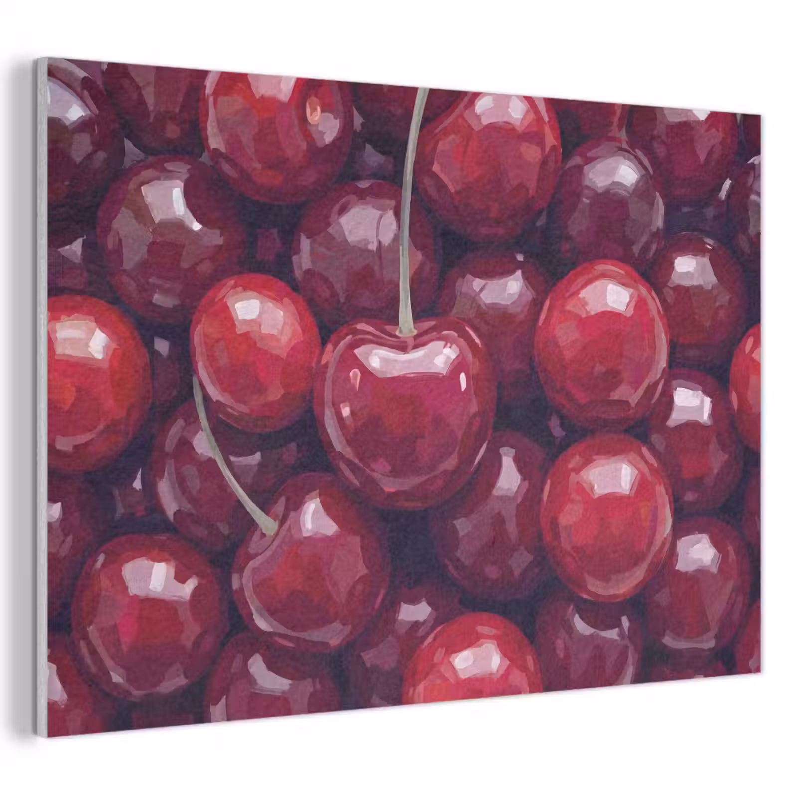 Akoestisch schilderij - Fruit - Kersen - Eten - Modern - Rood — 1