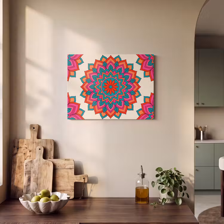 Akoestisch schilderij - Mandala - Patroon - Abstract - Kleurrijk - Modern — 3