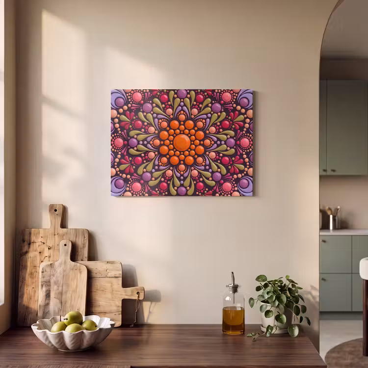 Akoestisch schilderij - Patroon - Stippen - Abstract - Modern - Kleurrijk — 3