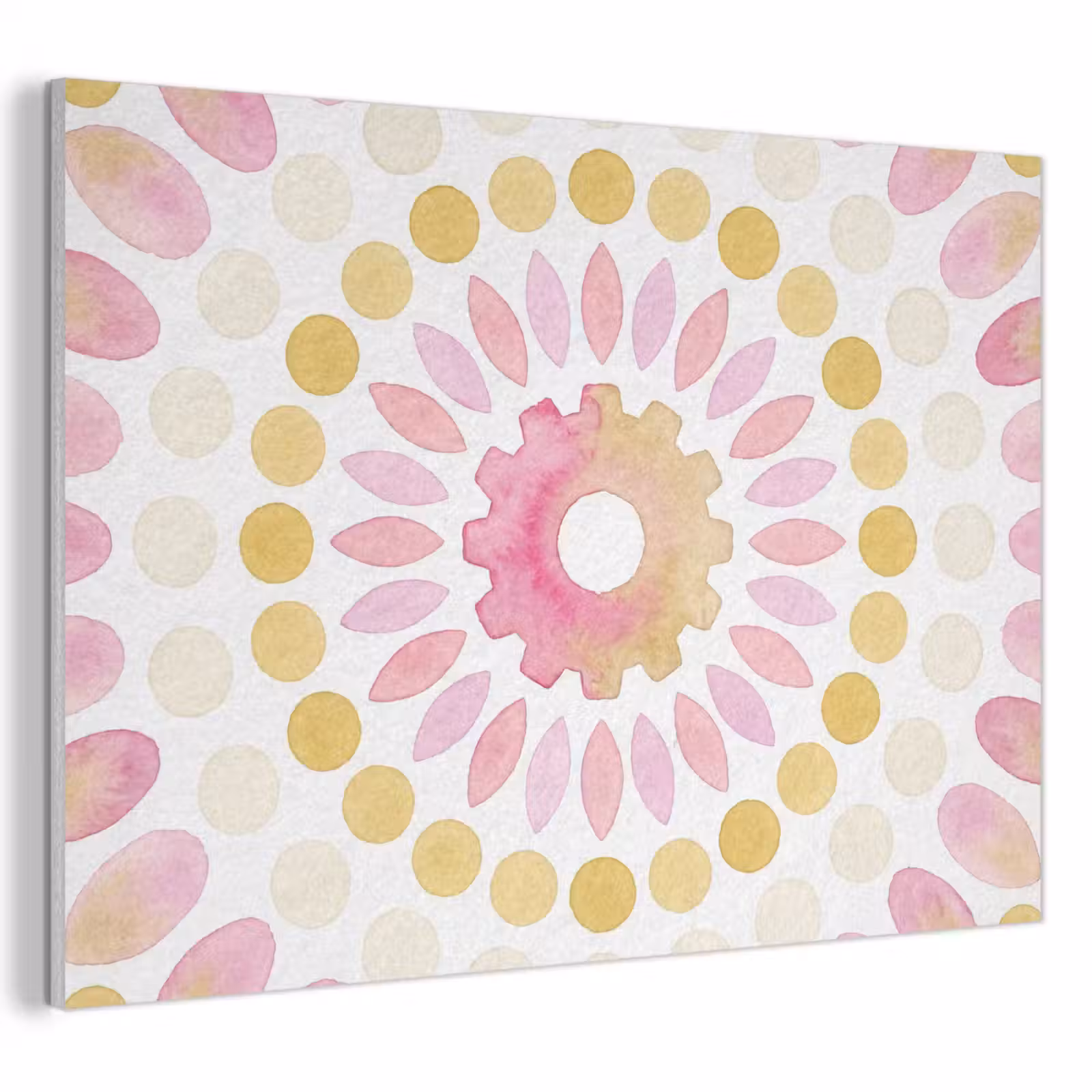 Akoestisch schilderij - Abstract - Mandala - Kunst - Modern - Roze — 1