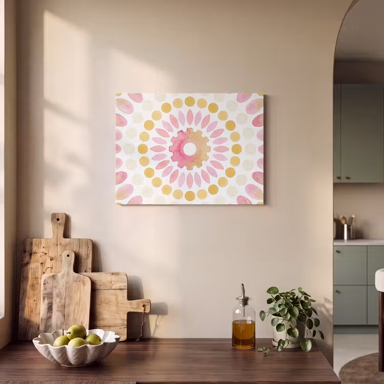 Akoestisch schilderij - Abstract - Mandala - Kunst - Modern - Roze — 3