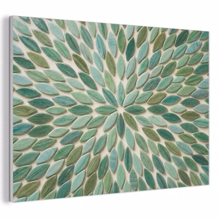 Akoestisch schilderij - Patroon - Blad - Groen - Abstract — 1