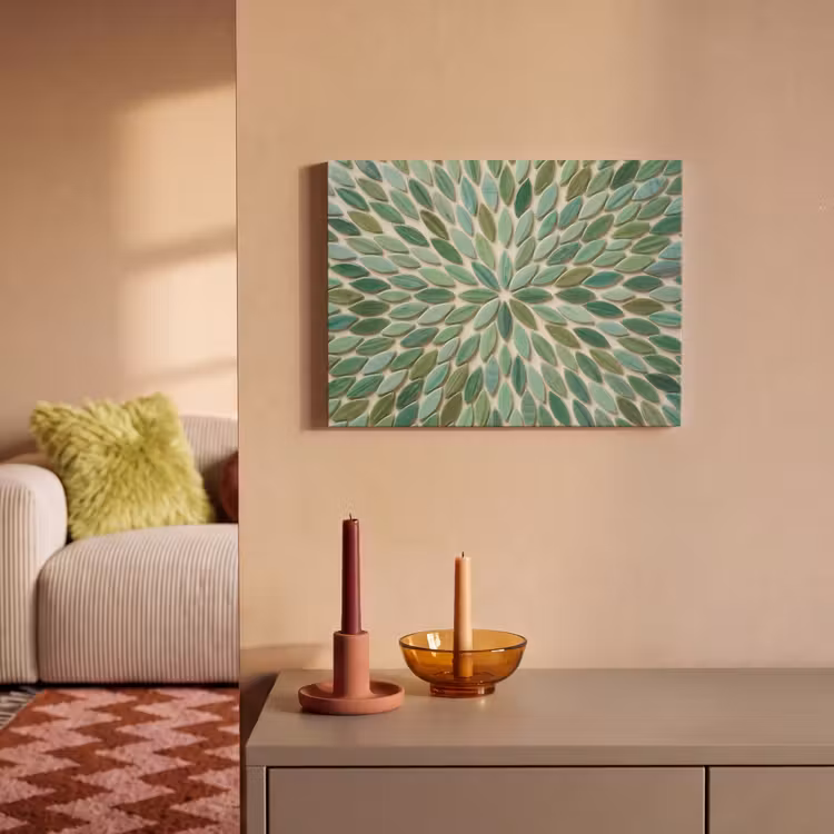 Akoestisch schilderij - Patroon - Blad - Groen - Abstract — 2
