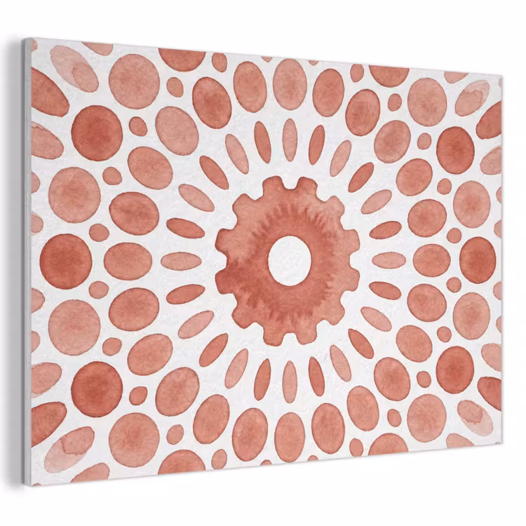 Akoestisch schilderij - Patroon - Cirkels - Abstract - Modern - Rood — 1
