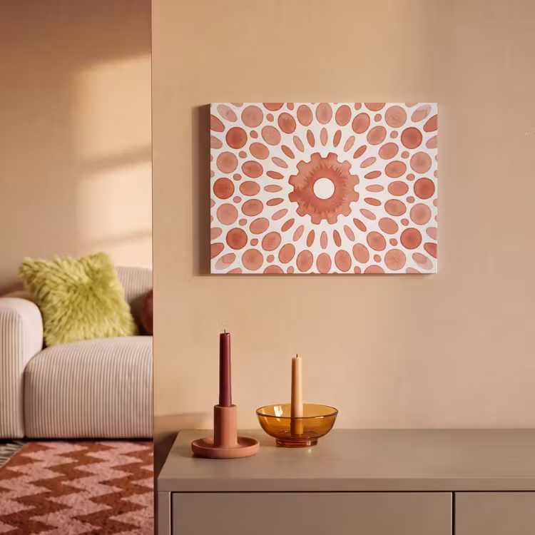 Akoestisch schilderij - Patroon - Cirkels - Abstract - Modern - Rood — 2