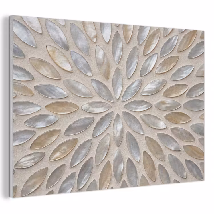 Akoestisch schilderij - Patroon - Ovaal - Glanzend - Abstract - Beige — 1