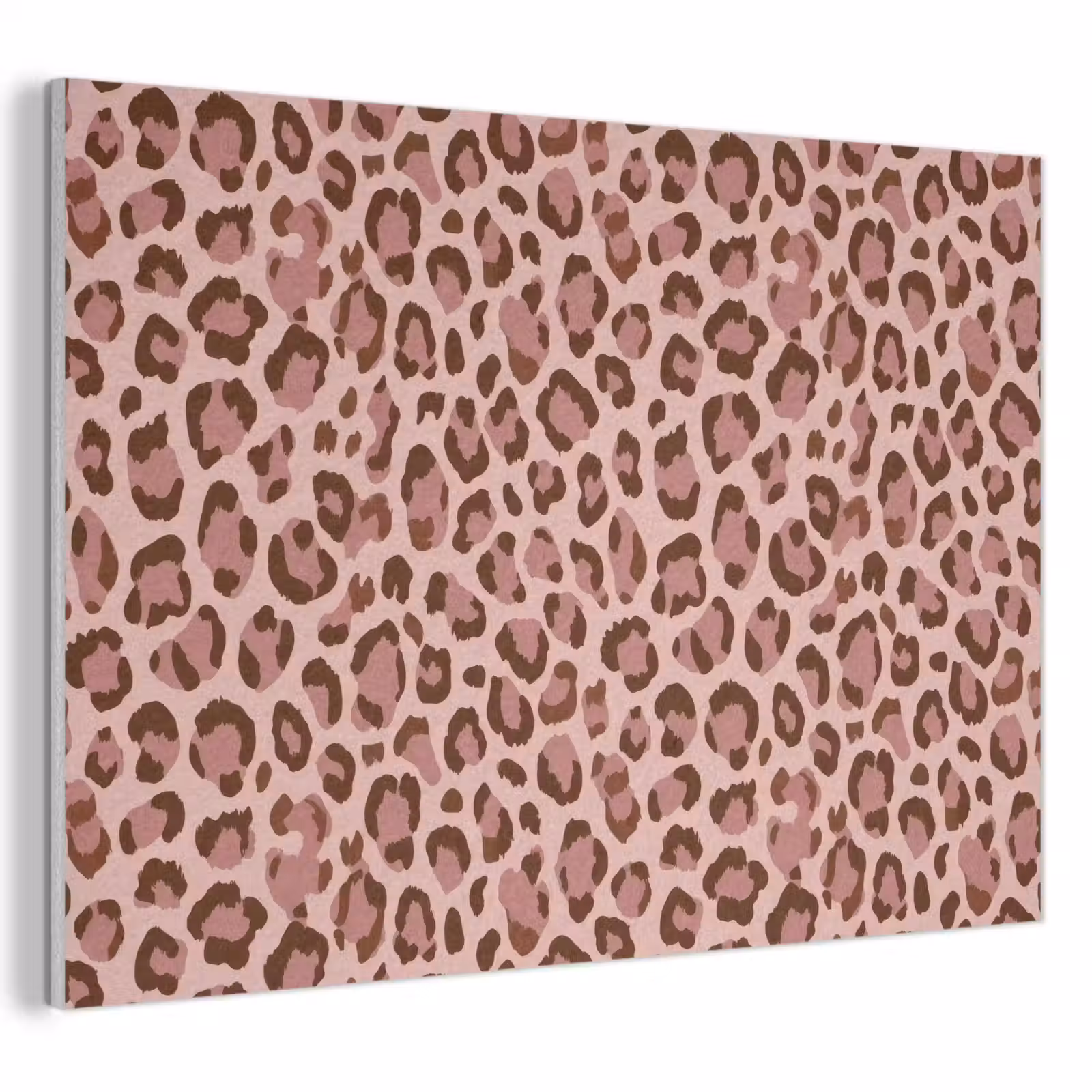 Akoestisch schilderij - Luipaard - Patroon - Roze — 1