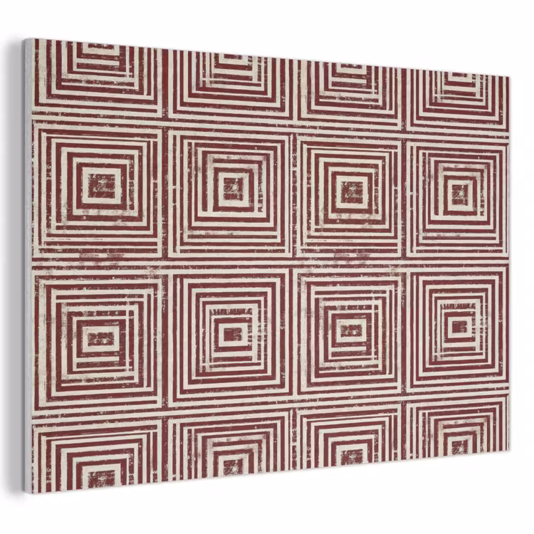 Akoestisch schilderij - Geometrisch - Patroon - Rood — 1
