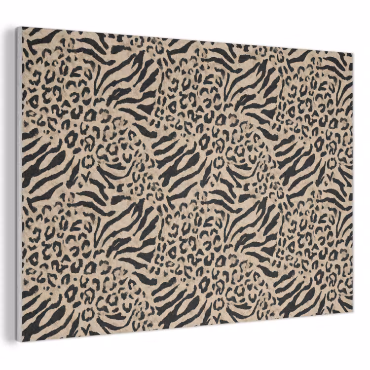 Akoestisch schilderij - Giraf - Zebra - Motief - Bruin — 1