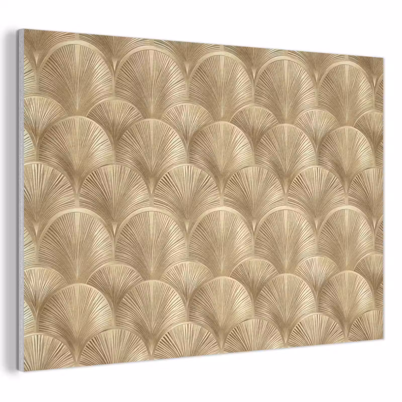 Akoestisch schilderij - Patroon - Waaier - Goud — 1