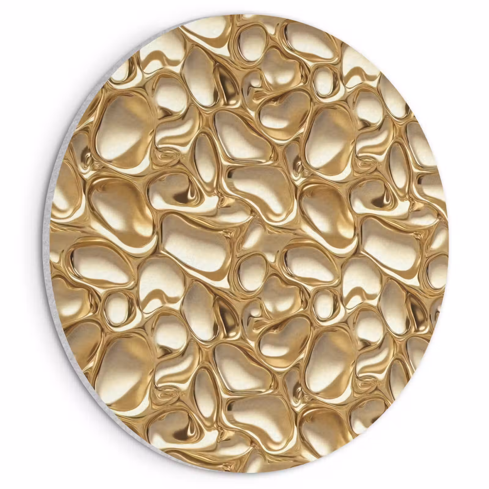 Akoestisch schilderij rond - Abstract - Modern - Goud — 1