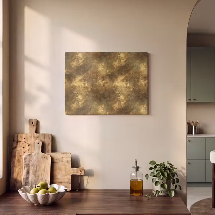 Akoestisch schilderij - Antiek - Metaallook - Goud — 3