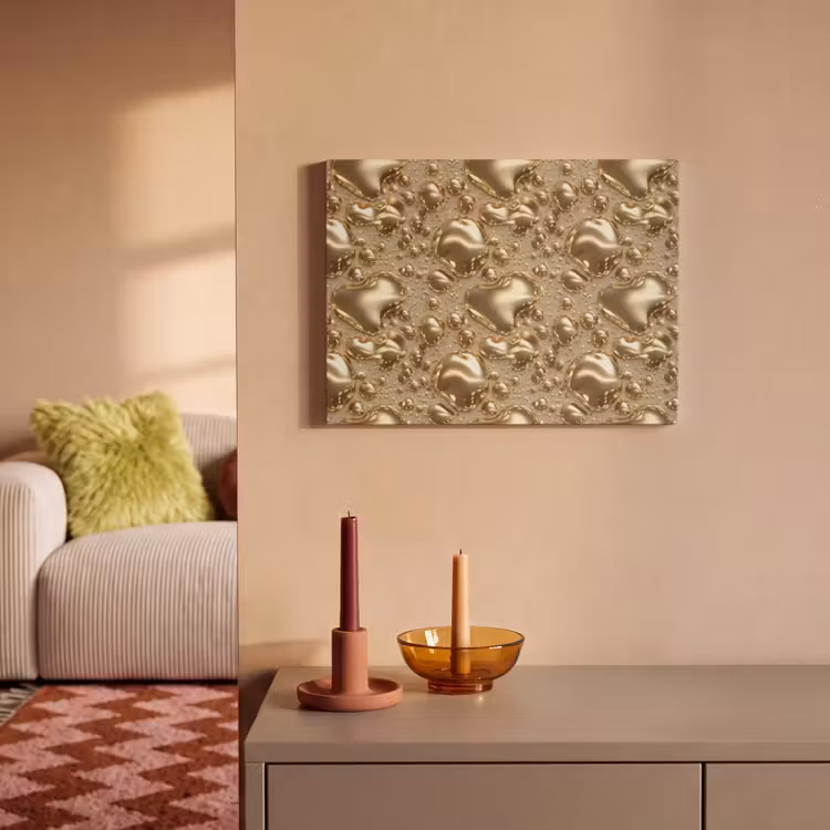 Akoestisch schilderij - Druppels - Organisch - Goud — 2