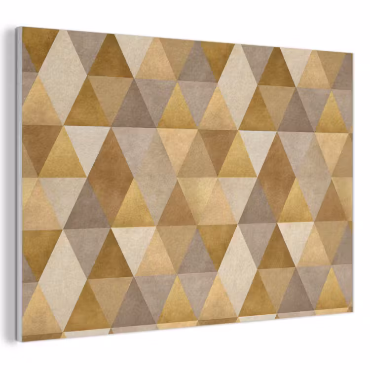 Akoestisch schilderij - Geometrisch - Driehoek - Goud — 1