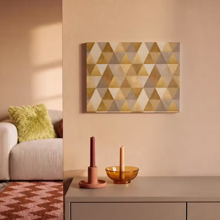 Akoestisch schilderij - Geometrisch - Driehoek - Goud — 2