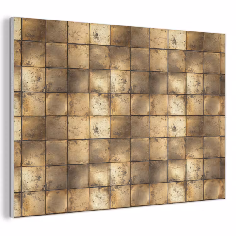 Akoestisch schilderij - Geometrisch - Tegels - Goud — 1