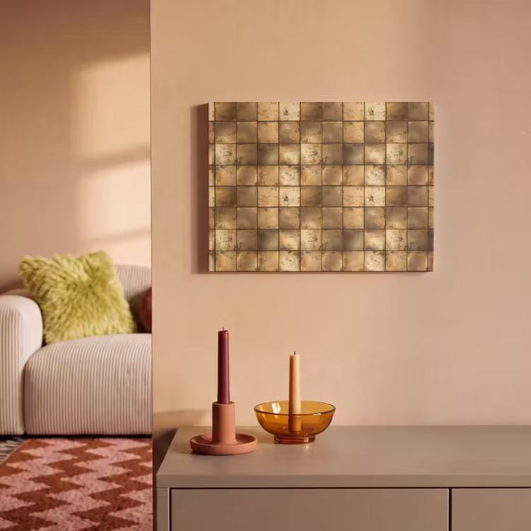 Akoestisch schilderij - Geometrisch - Tegels - Goud — 2