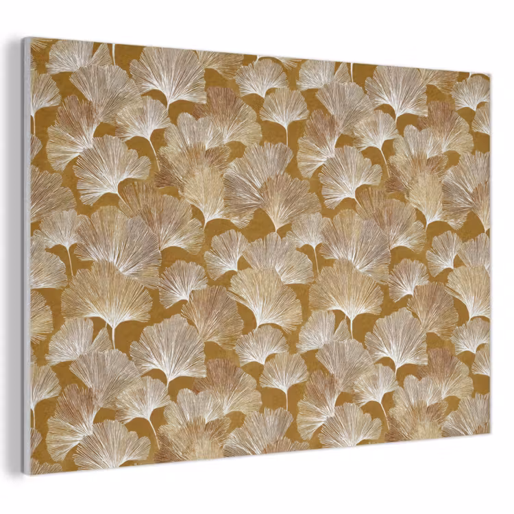 Akoestisch schilderij - Ginkgo - Bladeren - Goud — 1